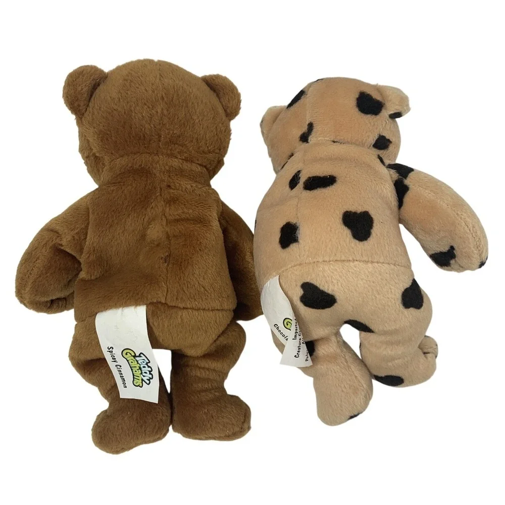 Teddy Grahams Plush Bear Set Spicey Cinnamon Chocolate Chip Creature Comforts